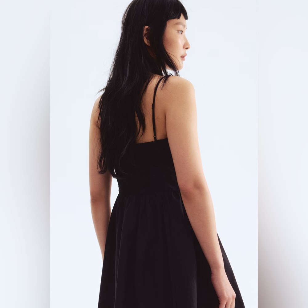 Cotton Dress with Flared Skirt - Picture 2 of 4